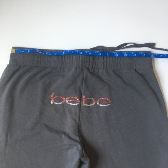 Bebe Jogger, sz L, Rhinestone logo - Picture 2 of 6